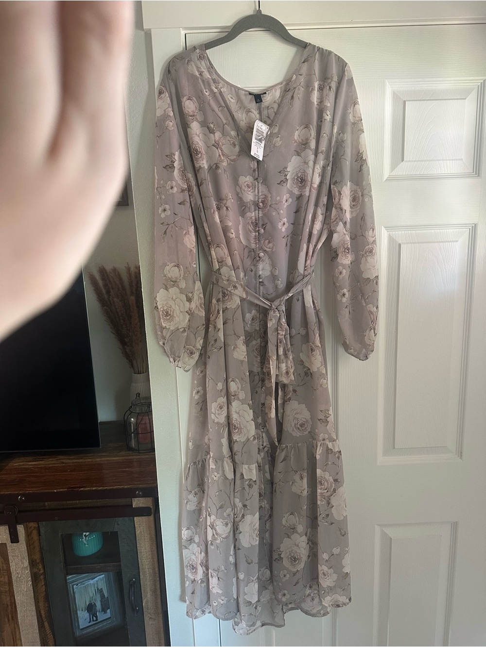 Torrid Grey floral dress